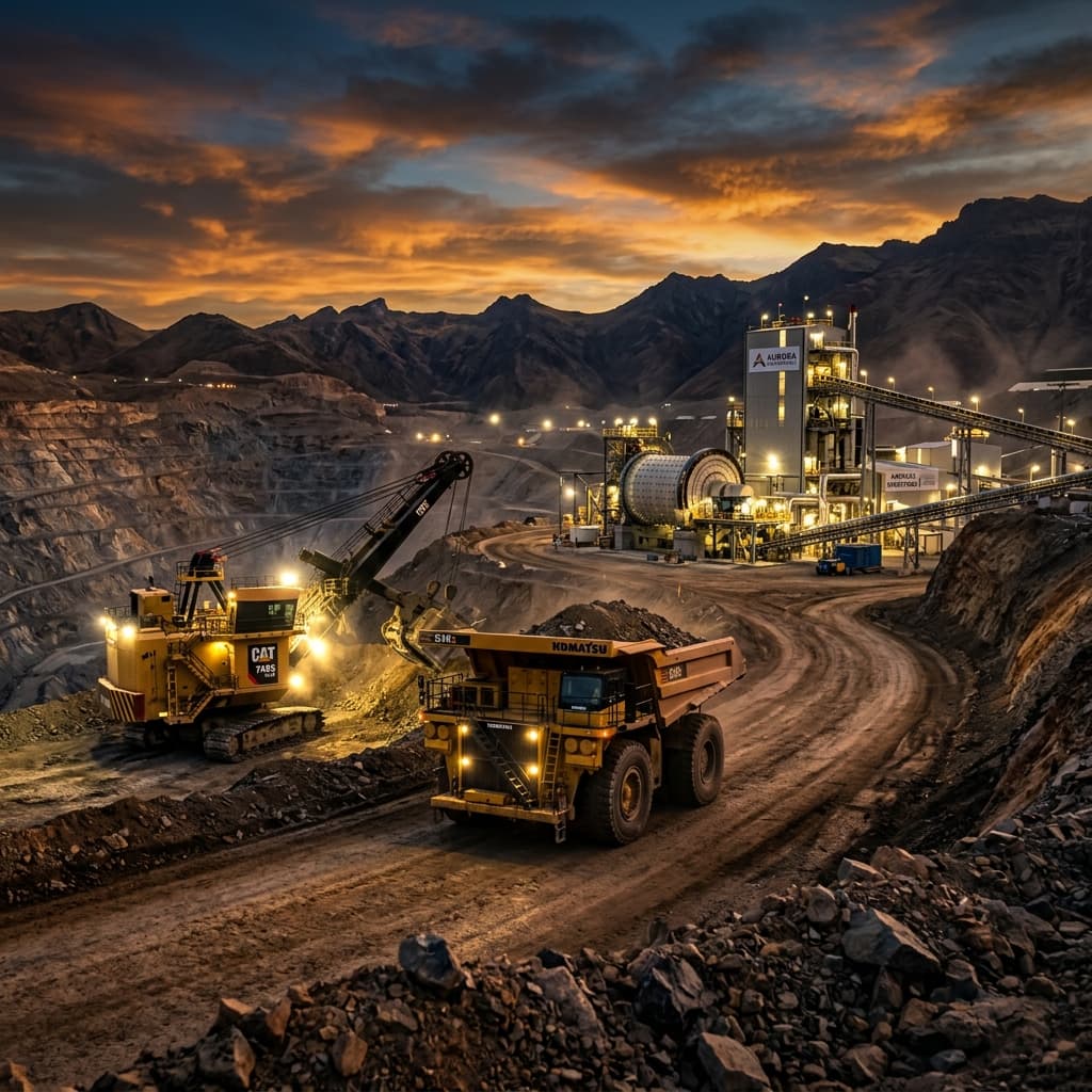 Sovereign asset extraction in the Americas. High-tech mining site.