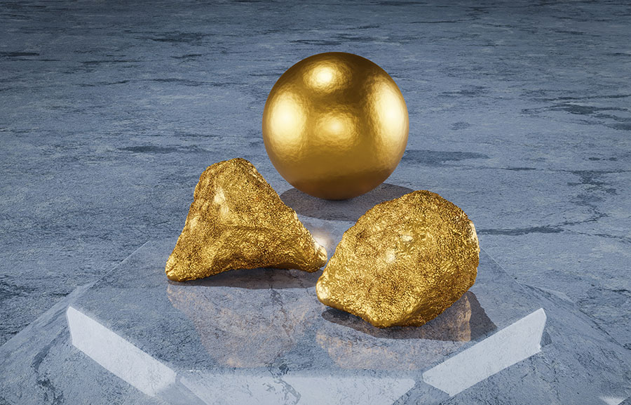 Raw gold ore natural deposit Ghana mining