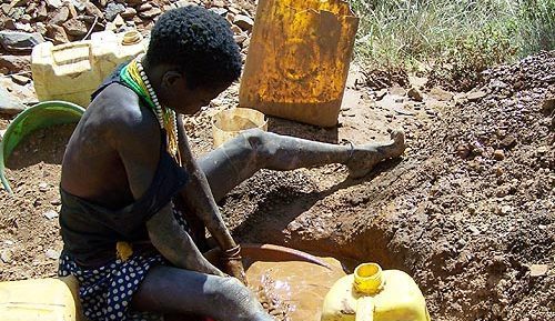 Ghana gold mining site aerial view operations